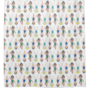 Synchronised Swimmer Girls Swim Team Synchro Shower Curtain