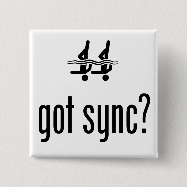 Synchronised Swimming 15 Cm Square Badge (Front)