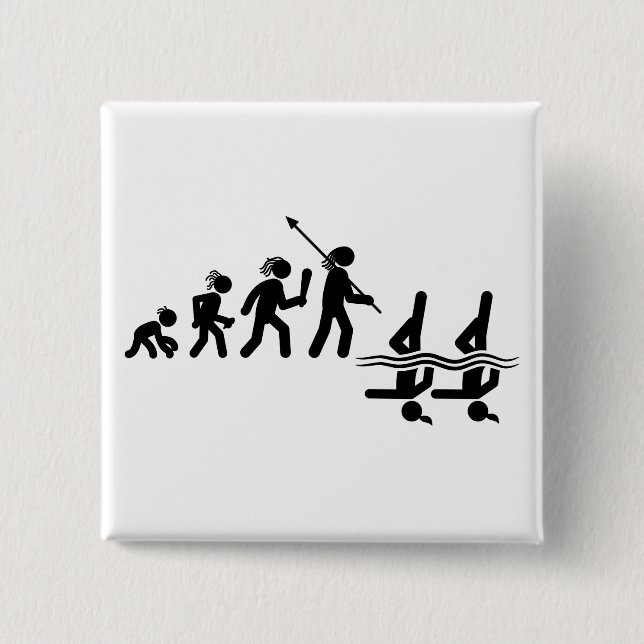 Synchronised Swimming 15 Cm Square Badge (Front)