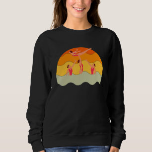 Synchronised Swimming Artistic Swimmer Retro 1 Sweatshirt