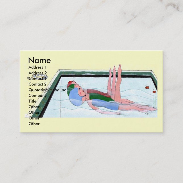 Synchronised Swimming Business Cards (Front)