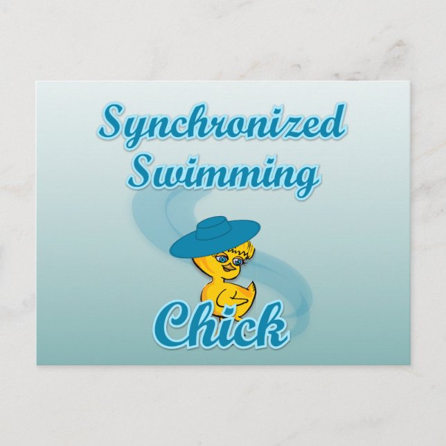 Synchronised Swimming Chick #3 Postcard (Front)
