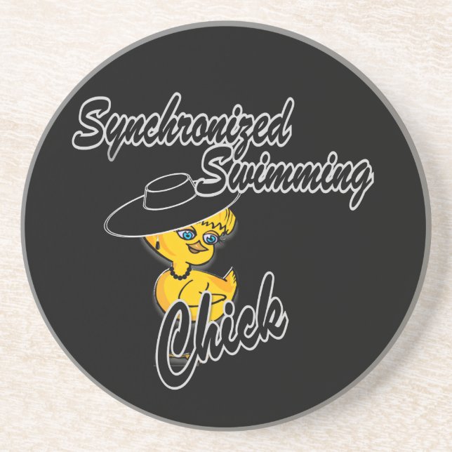 Synchronised Swimming Chick #4 Coaster (Front)