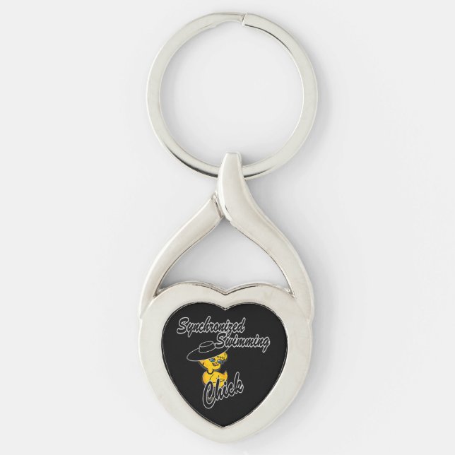 Synchronised Swimming Chick #4 Key Ring (Front)