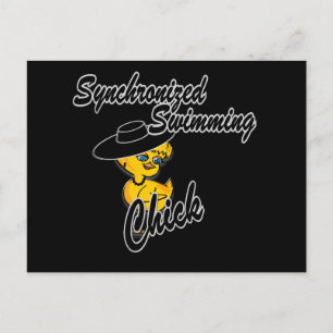 Synchronised Swimming Chick #4 Postcard