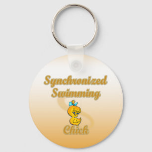 Synchronised Swimming Chick Key Ring
