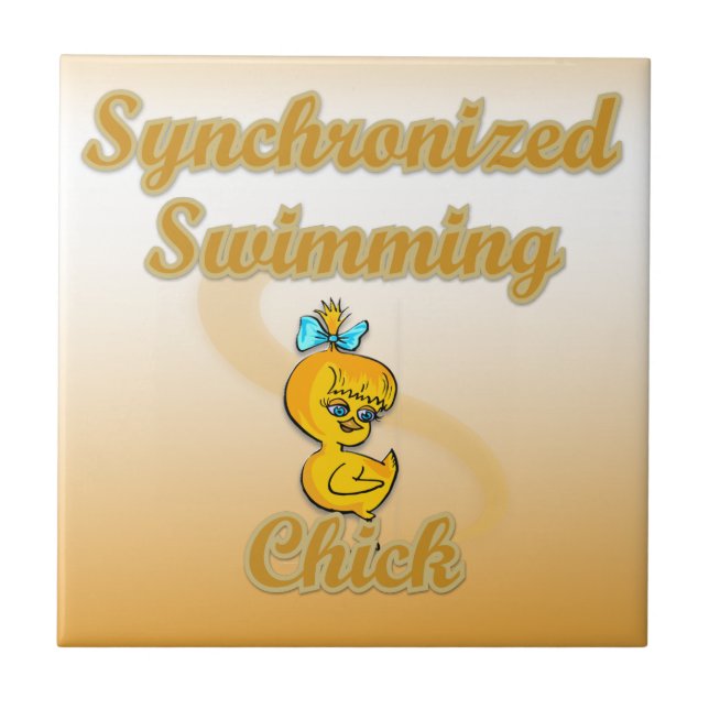 Synchronised Swimming Chick Tile (Front)