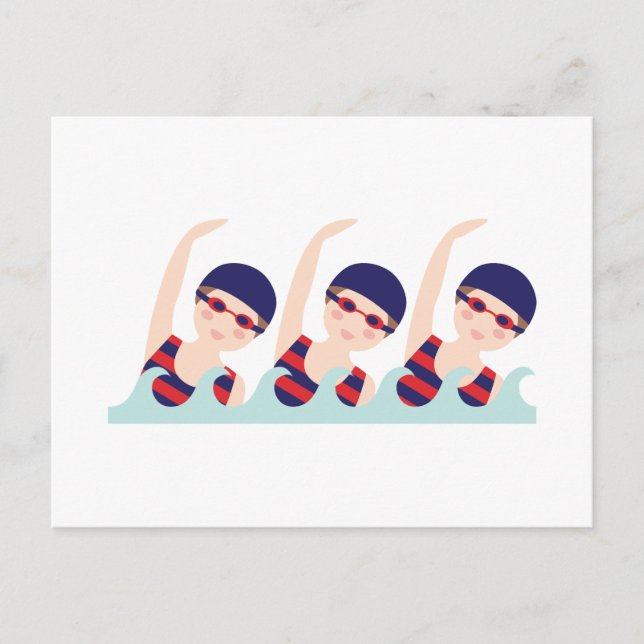 Synchronised Swimming Postcard (Front)