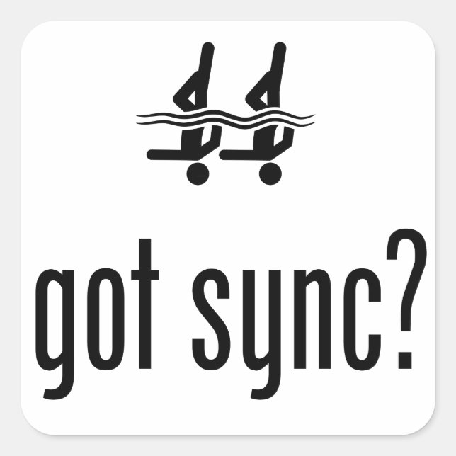 Synchronised Swimming Square Sticker (Front)