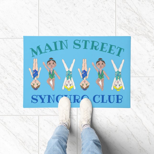 Synchronised Swimming Swim Team Pool Coach Club Doormat (Indoor)