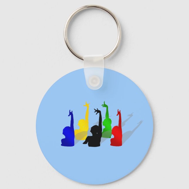 Synchronised swimming Synchronised swimmers Key Ring (Front)