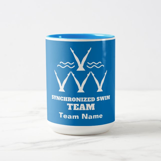 Synchronised Swimming Team Two-Tone Coffee Mug (Center)