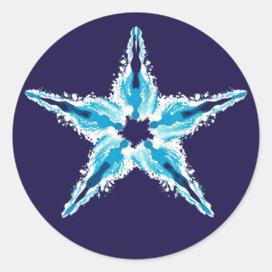 Synchronized Swimmers Star Formation Classic Round Sticker