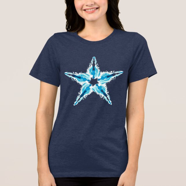 Synchronized Swimmers Star Formation Tri-Blend Shirt (Front)