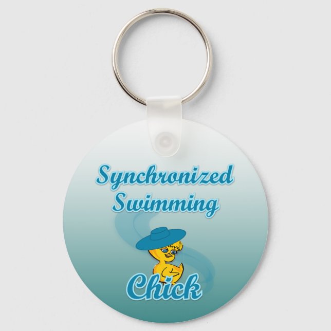 Synchronized Swimming Chick #3 Key Ring (Front)