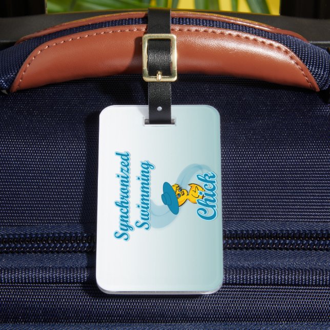 Synchronized Swimming Chick #3 Luggage Tag (Front Insitu 2)