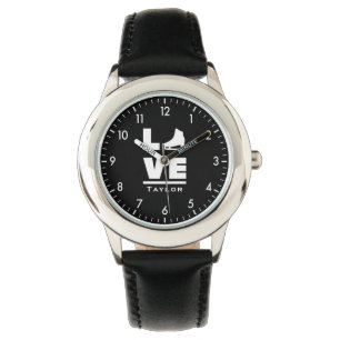 Synchronous Love And Live Figure Skating Name Text Watch