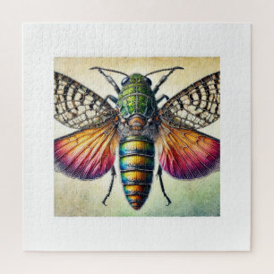 Syndemis Moth 180724IREF247 - Watercolor Jigsaw Puzzle