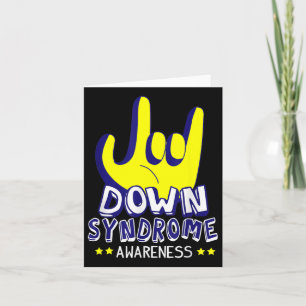 Syndrome Awareness I Love You Asl Hand Sign  Card