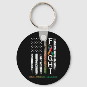 Syndrome Warrior Us Flag Syndrome Awareness Key Ring