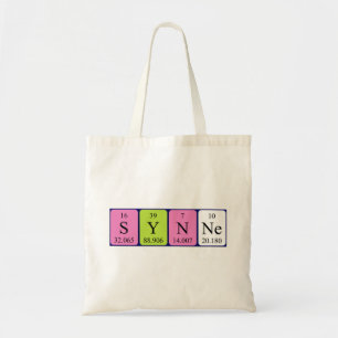 Synne periodic table name tote bag