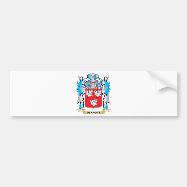 Synnott Coat of Arms - Family Crest Bumper Sticker (Front)