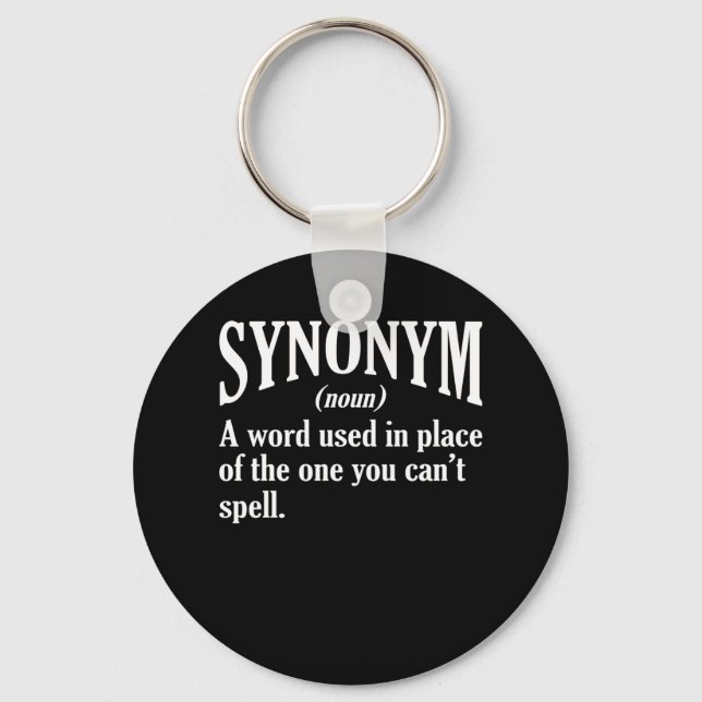 Synonym Definition English Language Teacher Key Ring (Front)
