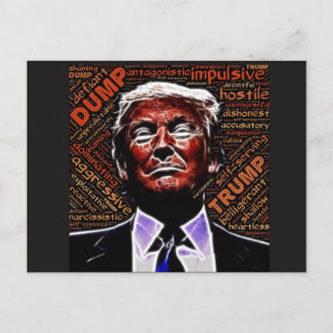 Synonyms for Trump With  Evil Trump Face Postcard