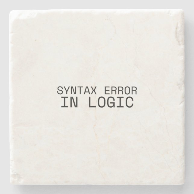 Syntax Error In Logic Minimalist Technical Coaster (Front)