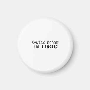 Syntax Error In Logic Minimalist Typewriter Magnet