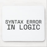 Syntax Error In Logic Minimalist Typewriter Mouse Pad<br><div class="desc">Assert control over the system. High-quality surface with crisp, high-contrast text designed for a command center that prioritizes logical precision over default errors.</div>