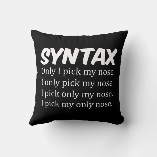 Syntax Funny Nose Picking Cushion (Back)