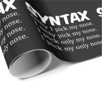 Syntax Funny Nose Picking