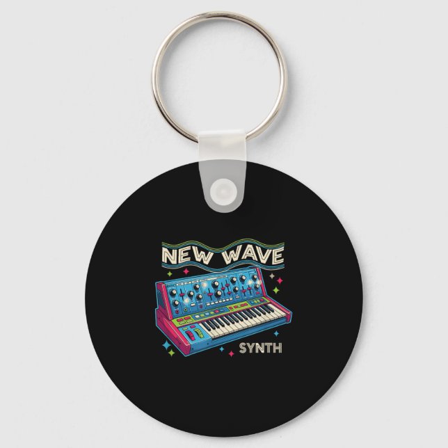 Synth-p New-wave-music Dark-wave 80s - 90s Synthes Key Ring (Front)