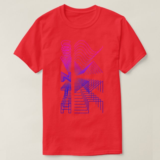 Synth Waveform Audio Analogue Design Modular Gift  T-Shirt (Design Front)