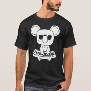 Synthesizer Keyboard Instrument Koala As Keyboard T-Shirt