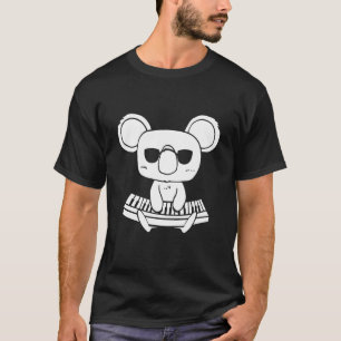 Synthesizer Keyboard Instrument Koala As Keyboard  T-Shirt