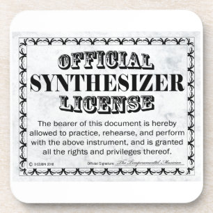 Synthesizer License Coaster
