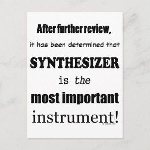 Synthesizer Most Important Instrument Postcard