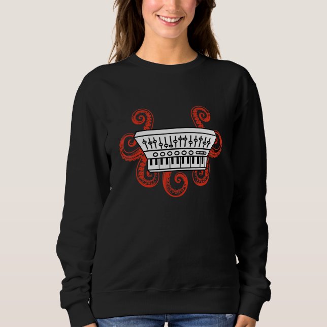 Synthesizer Octopus Electronic Music Producer Wave Sweatshirt (Front)