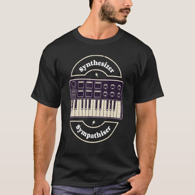 Synthesizer Sympathiser Analogue Synth Modular Syn T-Shirt (Front)