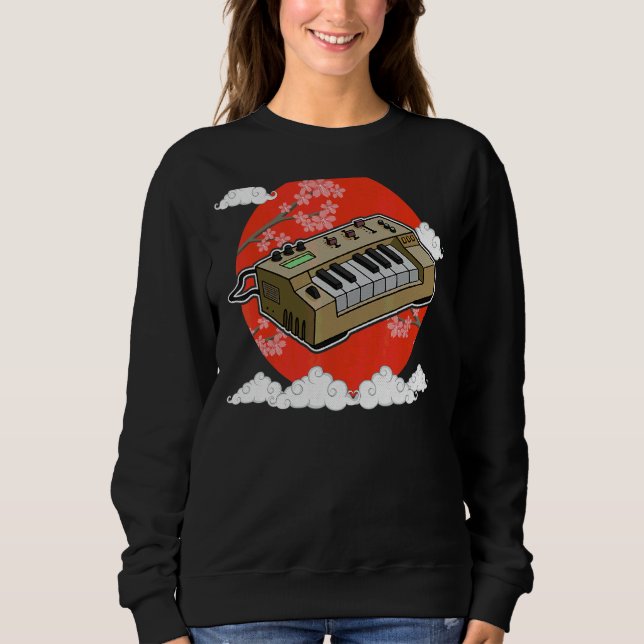 Synthesizer Synth Keyboard Electronic Musicians Mo Sweatshirt (Front)