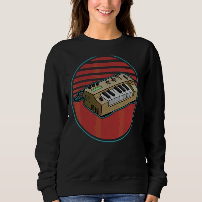 Synthesizer Synth Keyboard Electronic Musicians Mo Sweatshirt (Front)