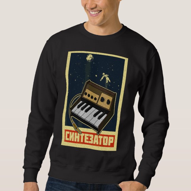 Synthesizer Synth Keyboard Electronic Musicians Mo Sweatshirt (Front)