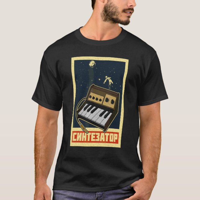 Synthesizer Synth Keyboard Electronic Musicians Mo T-Shirt (Front)