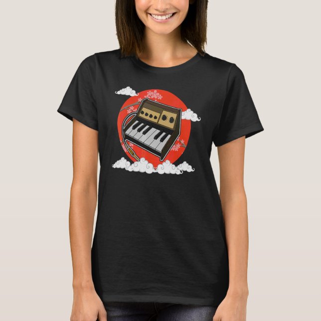 Synthesizer Synth Keyboard Electronic Musicians Mo T-Shirt (Front)
