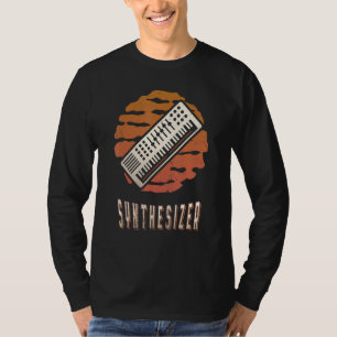 Synthesizer Vintage Retro Classic Sunset Music T-Shirt