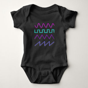 Synthesizer Waveform Synth Rave Analogue Music Baby Bodysuit