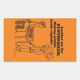 Synthesizer Zombie Explode Rectangular Sticker
