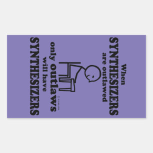 Synthesizers Outlawed Rectangular Sticker